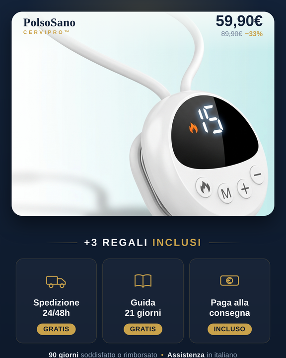CerviPro™ — Massaggiatore da collo con calore e microimpulsi